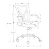 Monarch Specialties Office Chair, Adjustable Height, Swivel, Ergonomic, Armrests, Computer Desk, Work, Metal, Grey I 7461